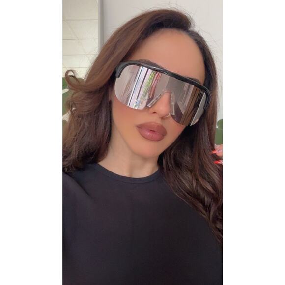 NEW Gucci GG1645S Black Silver Mask Mirror Sunglasses $390 main image 7